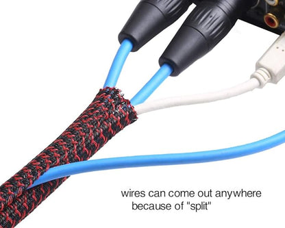Alex Tech 10ft - 1/2 inch Cord Protector Wire Loom Tubing Cable Sleeve Split - Image 3
