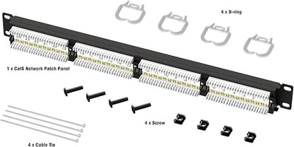 Iwillink 10Gbps Cat6A Patch Panel 24 Port, RJ45 Patch Panel UTP 19-Inch - Image 6