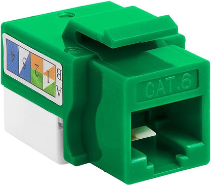 Cmple - 10 Pack Cat6 Keystone Jack Insert Punch Down RJ45 Connectors RJ45 - Image 4
