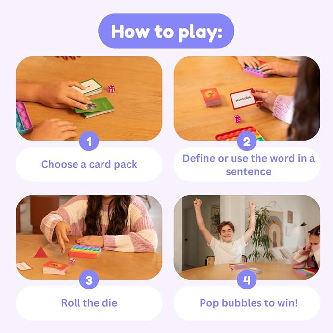 THE FIDGET GAME Vocabulary Words, Flash Card Game, Grade 4-6, Ages 9-12 - Image 3