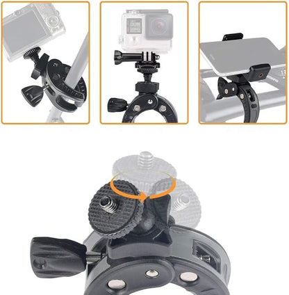 UTEBIT Camera Mount Clamp, Umbrella Clamp Motorcycle Camera Pole Mount Desk - Image 2