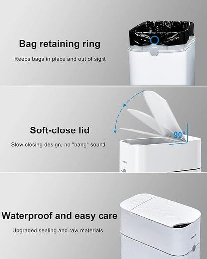 CTIME Touchless Automatic Bathroom Trash Can - Image 7