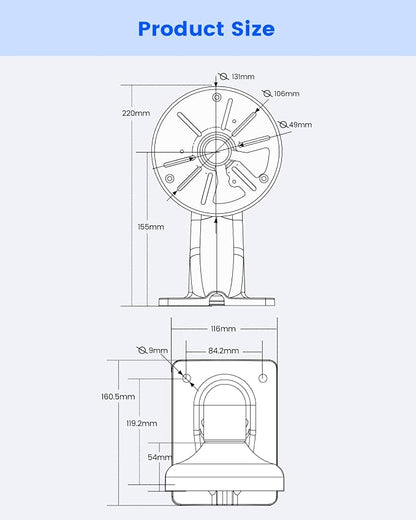 Metal Security Camera Wall Mount Bracket - Image 4