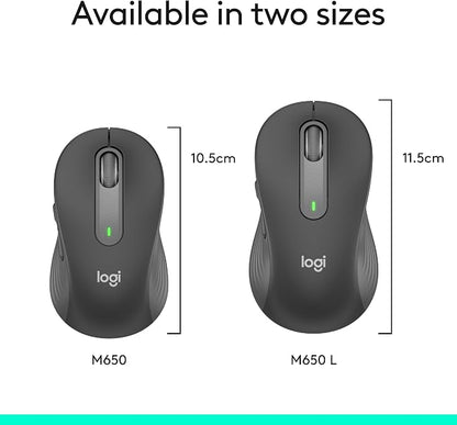 Logitech Left Handed Wireless Mouse Signature M650 L Full Size - Image 9