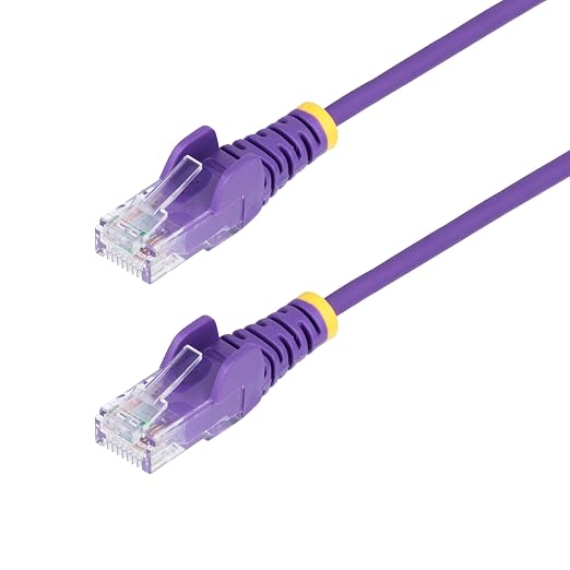 StarTech.com 30ft Purple Slim CAT6 Ethernet Cable, Snagless RJ45, 28AWG Pure by StarTech