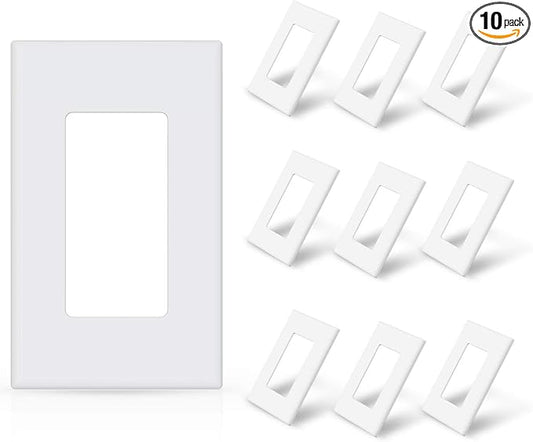 ELEGRP 1-Gang Screwless Decorator Wall Plates, Standard Size Unbreakable by ELEGRP%7CELEGROUP