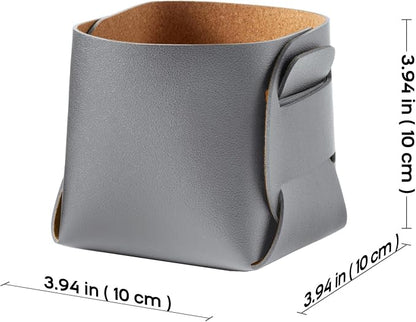 HOMIEAZICOZI 2-Pack Cork Leather Desk Accessories Storage - Image 3