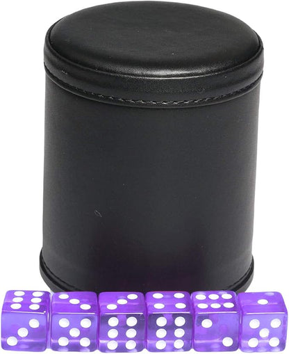 Leatherette Dice Cup Felt Lining Shaker Quiet - Image 2