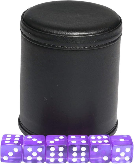 Leatherette Dice Cup Felt Lining Shaker Quiet - Image 2