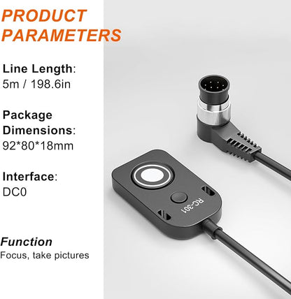 5M Extension Cord RC301-DC0 Remote Small Shutter Release Remote Control - Image 3