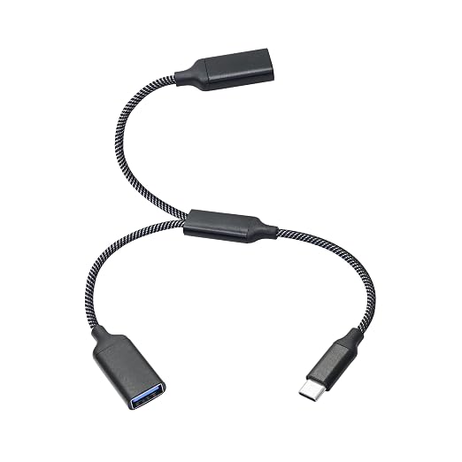 USB Splitter Cable 1FT, USB Type C Male to Dual USB A Female Y Splitter Adapter by Unknown