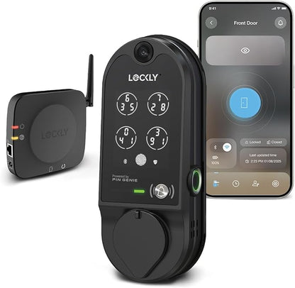 Lockly Vision Smart Lock with Camera, Video Doorbell Keyless Entry Door Lock by Amazon+Renewed