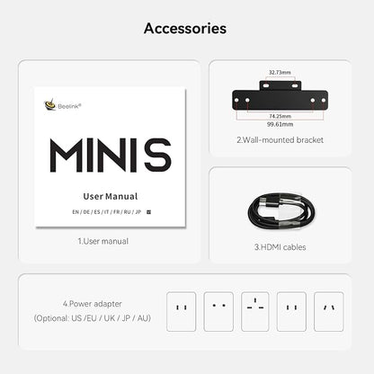 Beelink Mini PC, MINI S13 Intel Twin Lake N150 4C/4T, Mini Computer 12GB LPDDR5 - Image 9