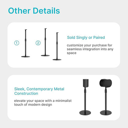 Speaker Stand Compatible with SONOS Era 300 and Era 100, Height Adjustable up - Image 5