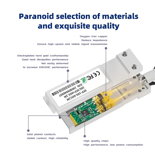 10G SFP+ to SFP+ Port Active Optical Cable 20M/65.6FT OM2 MMF Direct-Attach - Image 6