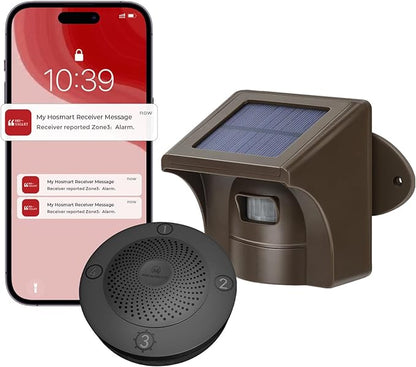 eMACROS Pro 3 Smart Solar Driveway Alarm System, App Push Notifications by eMACROS