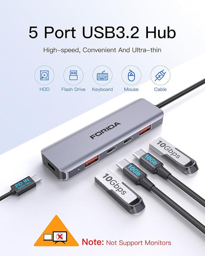 USB C Hub 10Gbps USB C Multiport Adapter - Image 5