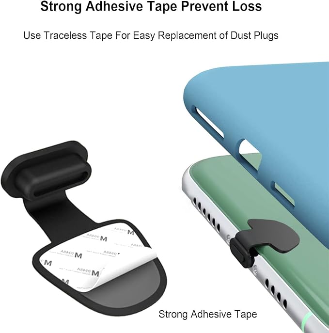 USB C-Type Anti Loss Dust Plugs, USB C-Type Port Silicone Dust Covers, - Image 3