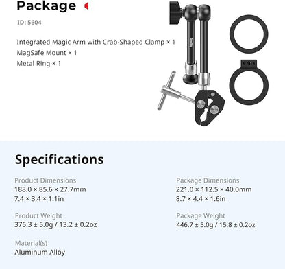 SmallRig Magic Arm Clamp w/ 1/4" Screw, Phone Mount - Image 8