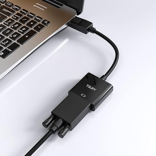 TSUPY DisplayPort to VGA, 1080P DP to VGA Adapter Gold-Plated Display Port to - Image 2