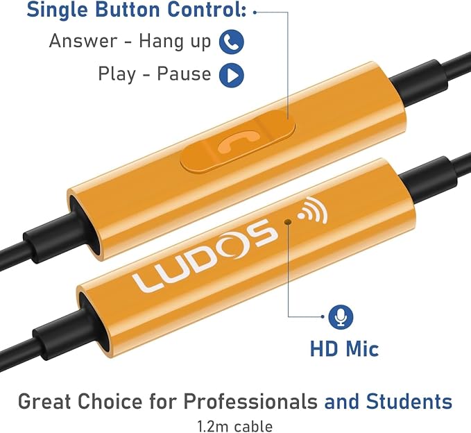 LUDOS Clamor USB C Headphones for iPhone 16 15 Pro Max Plus iPad Pro, 5 Years - Image 3