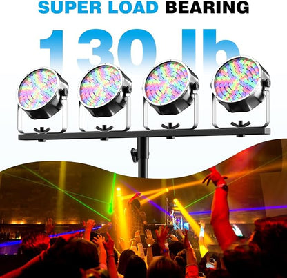 DJ Stand, T-Bar Tripod Stage Lights Stand Portable and Adjustable 49-114 Inch - Image 4