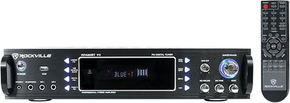Rockville RPA60BT Home Theater Receiver Amp+ 5.25" White Ceiling Speakers+Sub - Image 2