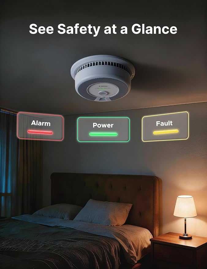 X-Sense 2-in-1 Smoke and Carbon Monoxide Detector Alarm, 10-Year - Image 9