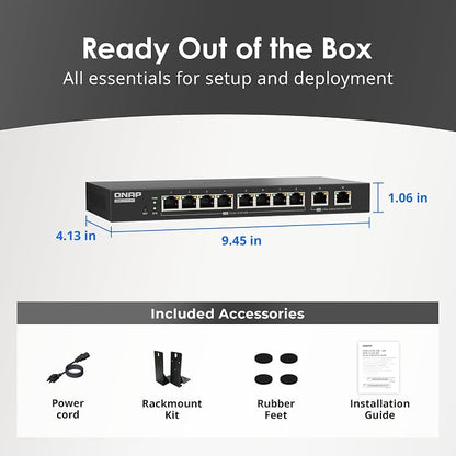 QNAP 10-Port Multi-Gigabit Lite-Managed Network Switch, 2 x 10GbE Base-T & 8 x - Image 7