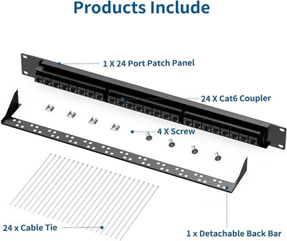 CableGeeker Cat6 Patch Panel 24 Port - Image 7