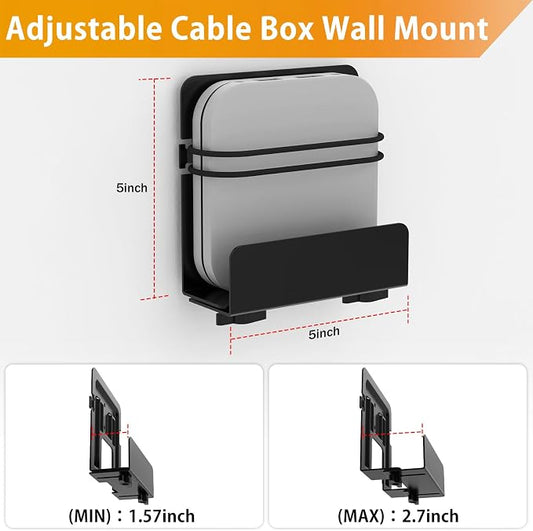 Cable Box Mount, Modem Mount, Adjustable Cable Box Wall Mount Bracket - Image 2