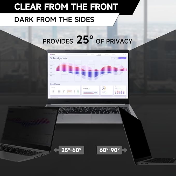 2 Pack Display 14 Inch Laptop Privacy Screen 16:9, Anti Blue Light Glare & Anti - Image 2