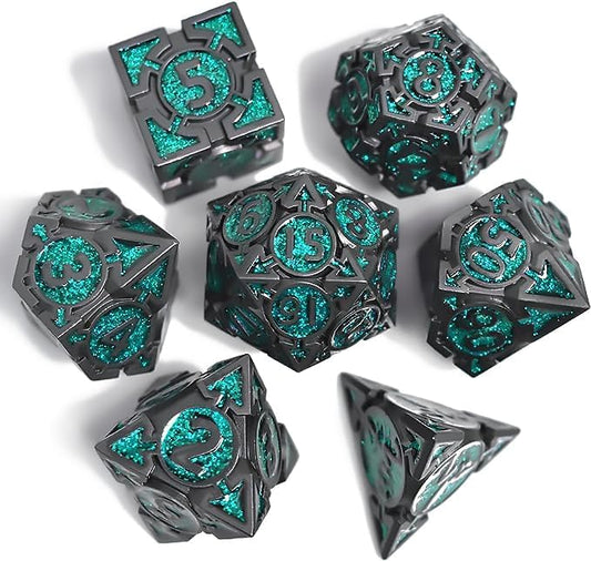 RULE DICE DND Metal Dice Set, D&D Dungeons and Dragons Dice, D and D Dice Set by RULEDICE