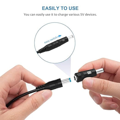 Powseed 5V Universal DC Power Cable, USB to DC Charging Cord - Image 6