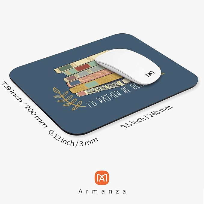 Square Mouse Pad Books, Personalized Premium-Textured Custom Mouse Mat Design - Image 2