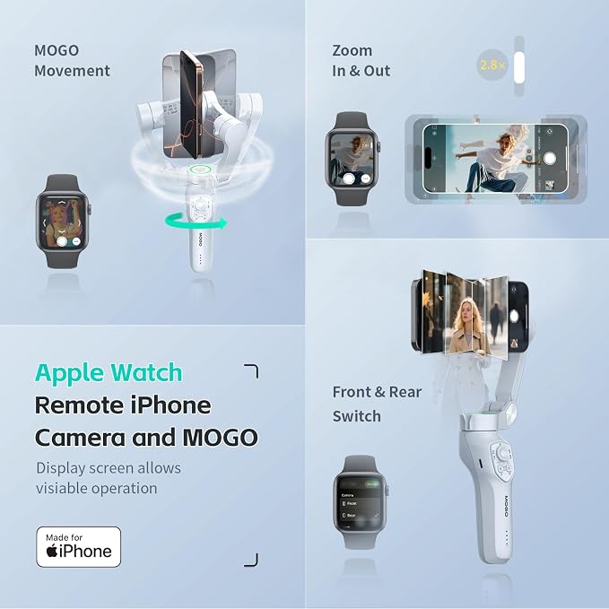 Only for iPhone, MOGO Gimbal Stabilizer for iPhone Stabilizer for Video - Image 8