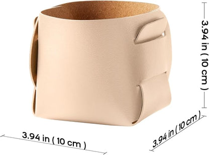 HOMIEAZICOZI 2-Pack Cork Leather Desk Accessories Storage - Image 3