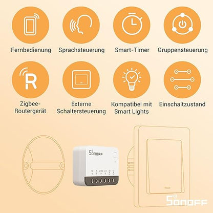 SONOFF ZBMINIR2 Zigbee Smart Switch, Zigbee 3.0 Lict Switch, Compatible - Image 2