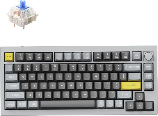 Keychron Q1 RGB Wired Custom Mechanical Keyboard Knob Version, 75% Layout by Keychron