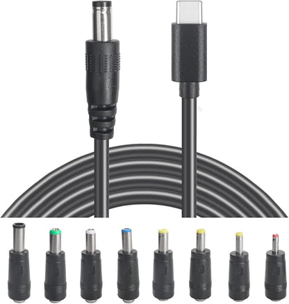 USB C to DC 5.5mm x 2.1mm Power Cable Cord, USB C Input to DC 12V Out Charging by HSZJsto