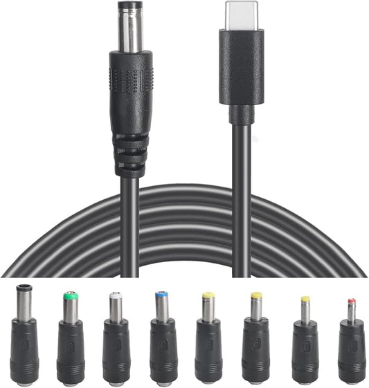 USB C to DC 5.5mm x 2.1mm Power Cable Cord, USB C Input to DC 12V Out Charging by HSZJsto