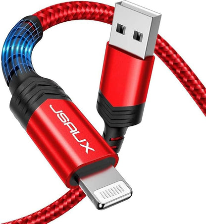 JSAUX Apple MFi Certified Lightning Cable 4ft, iPhone Charger Cable Nylon by JSAUX