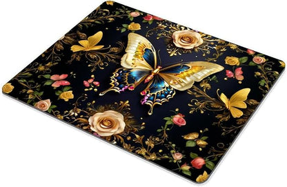 Black Gold Butterfly Mouse pad Customized Mousepad Non-Slip Rubber Base Mouse - Image 4