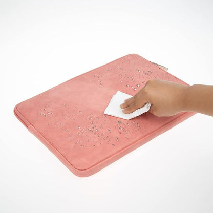 RAINYEAR 15 Inch Laptop Sleeve PU Suede Leather Case Padded Cover Water - Image 4