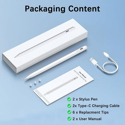 【2Pack】 Stylus Pencil for iPad 2018-2025 A16 11/10/9/8/7/6, iPad mini A17 - Image 9