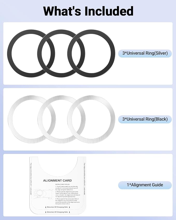 Magnetic Wireless Charging Magsafe Ring-6 PCS, Ultra-Thin Magsafe Sticker - Image 7