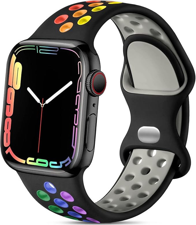 Lerobo Compatible with Apple Watch Band 41mm 42mm 40mm 38mm, Soft Silicone by Lerobo
