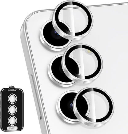 for Samsung Galaxy S24 FE Camera Lens Protector, Individual Metal Ring Tempered by Btscase