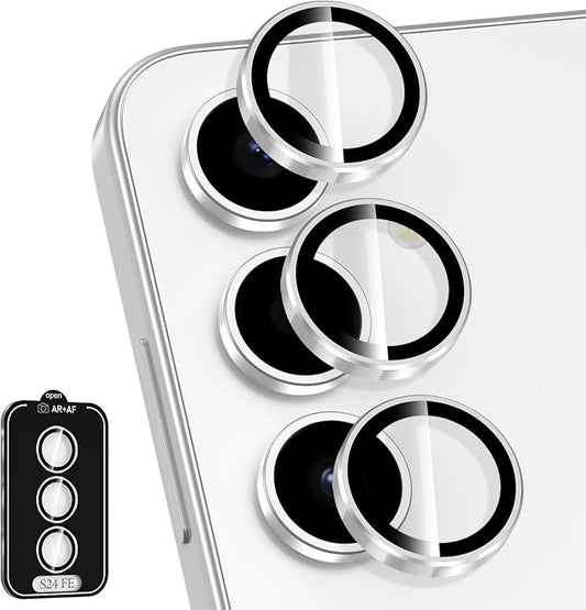 for Samsung Galaxy S24 FE Camera Lens Protector, Individual Metal Ring Tempered by Btscase