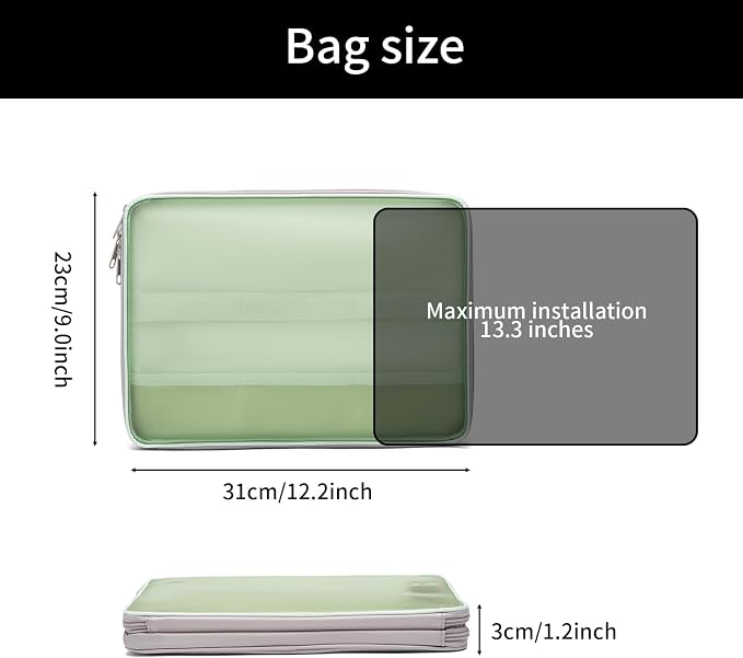 CONMOTO Laptop Case Sleeve, 13 inch 15inch Computer Carrying Bag Laptop Sleeve - Image 3